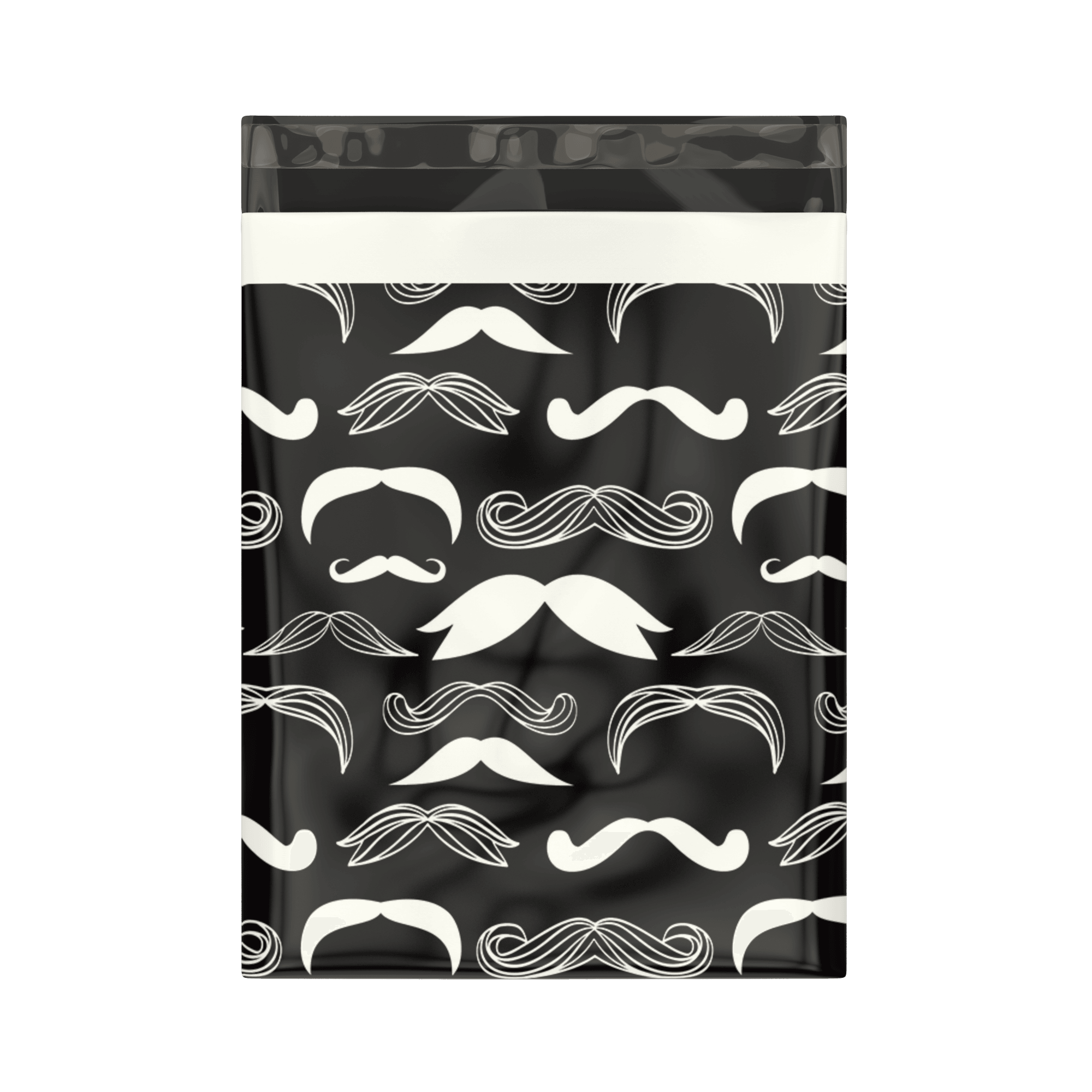 10x13 Stylish Mustache Designer Poly Mailers Shipping Envelopes Premium Printed Bags - Pro Supply Global