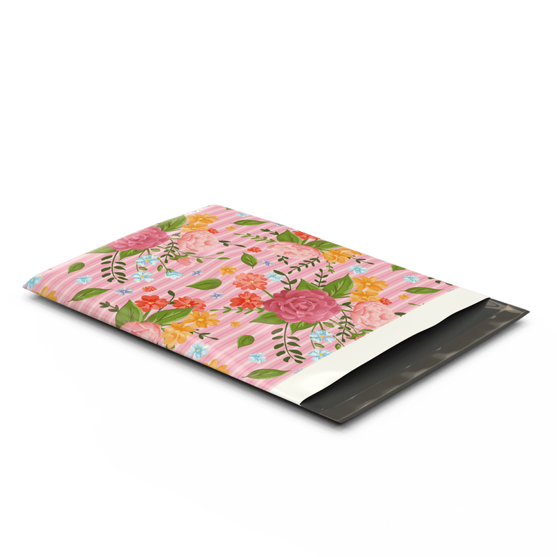 10x13 Floral Roses Designer Poly Mailers Shipping Envelopes Premium Printed Bags - Pro Supply Global