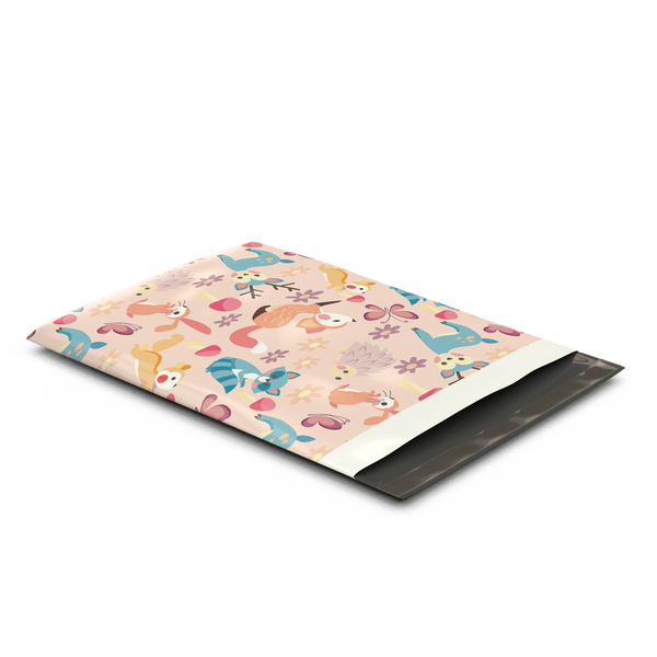 10x13 Woodland Critters Designer Poly Mailers Shipping Envelopes Premium Printed Bags - Pro Supply Global
