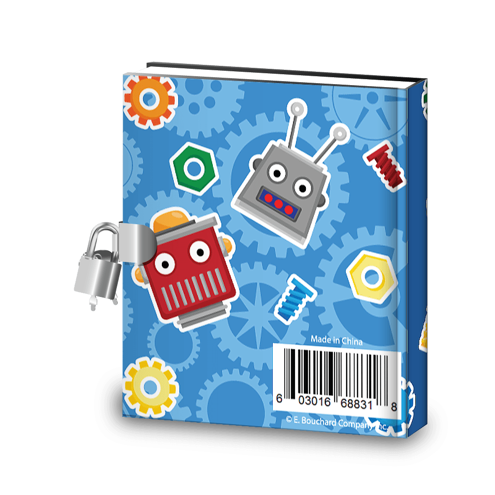 Value Packs of Kids Robot Diary w/Lock, Stickers & Activities (Single, 10, 20 or 100 ct) - Pro Supply Global