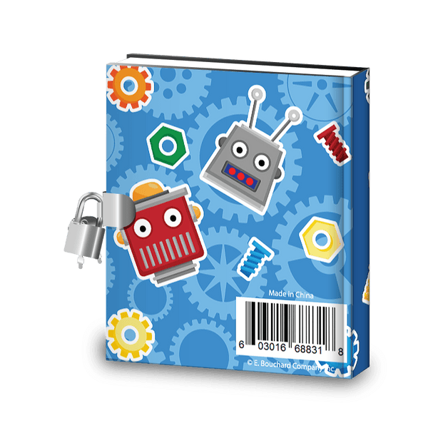 Value Packs of Kids Robot Diary w/Lock, Stickers & Activities (Single, 10, 20 or 100 ct) - Pro Supply Global