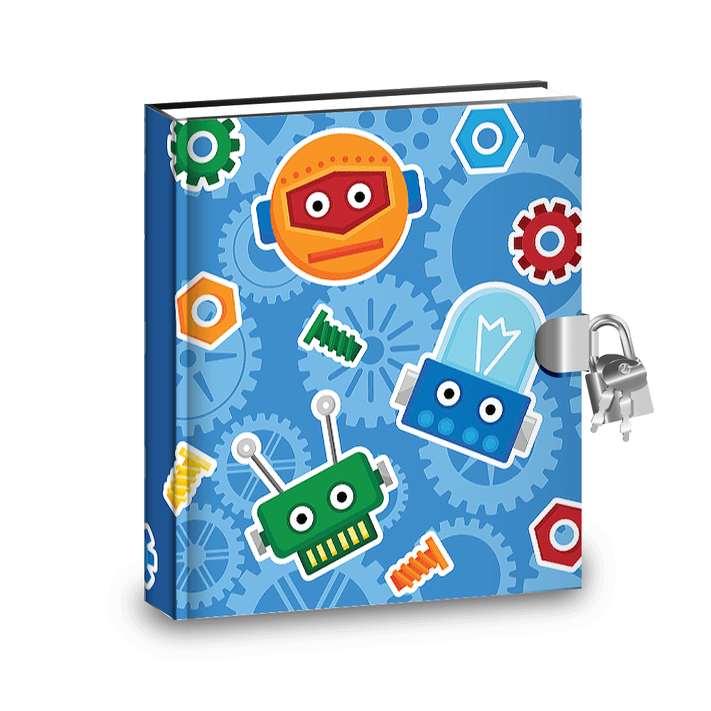 Robot Kids Diary With Lock and Activities Pro Supply Global