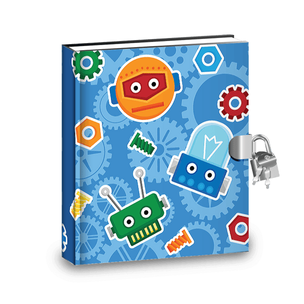 Robot Kids Diary With Lock and Activities Pro Supply Global
