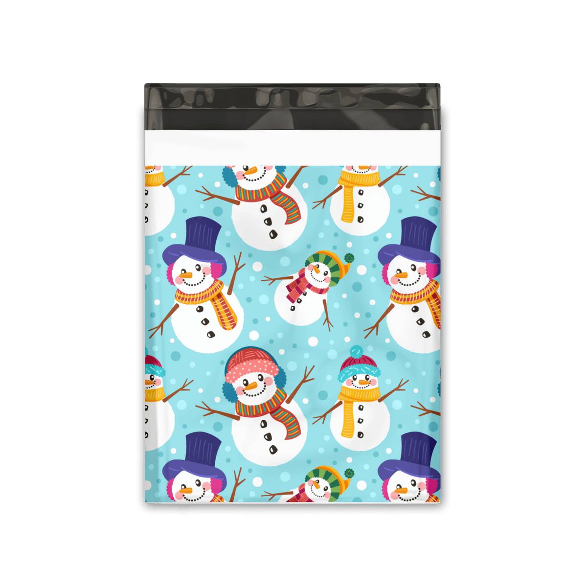 10x13 Snowmen Designer Poly Mailers Shipping Envelopes Premium Printed Bags - Pro Supply Global