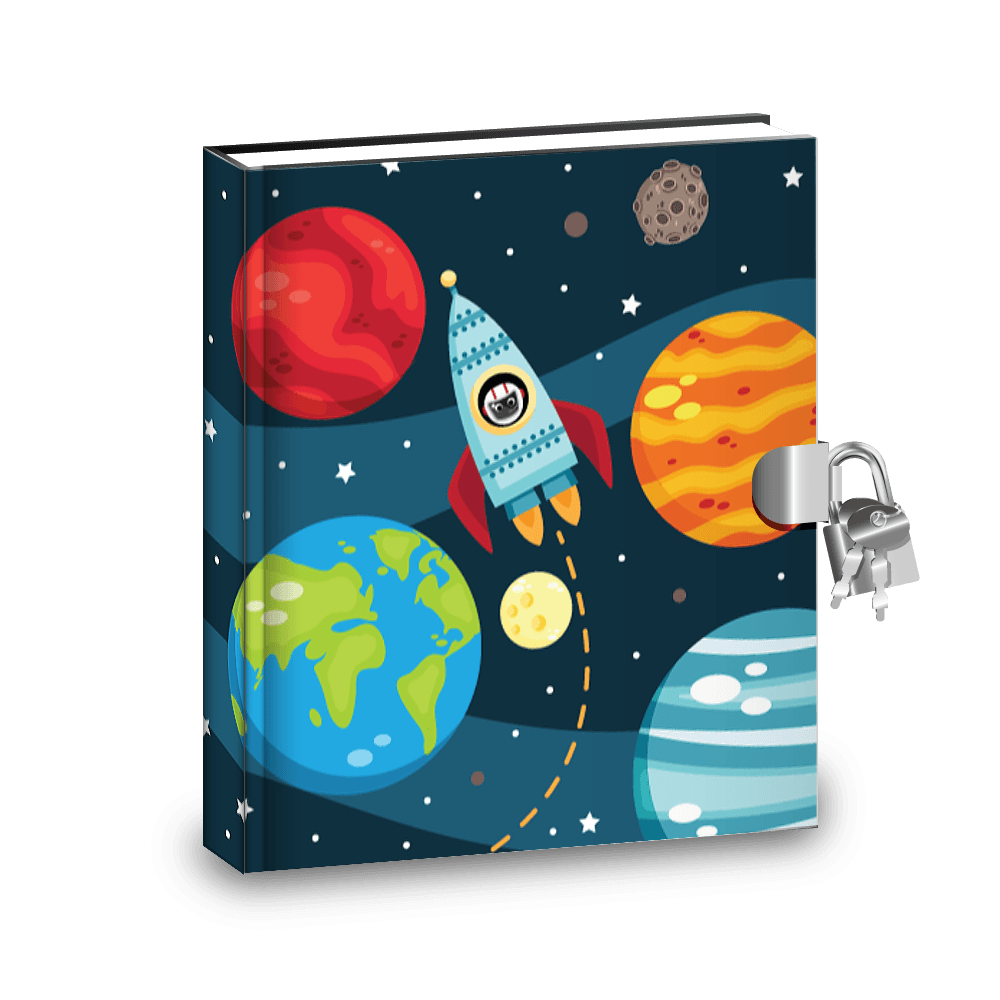 Value Packs of Kids Outer Space Diary w/Lock, Stickers & Activities (Single, 10, 20 or 100 ct)