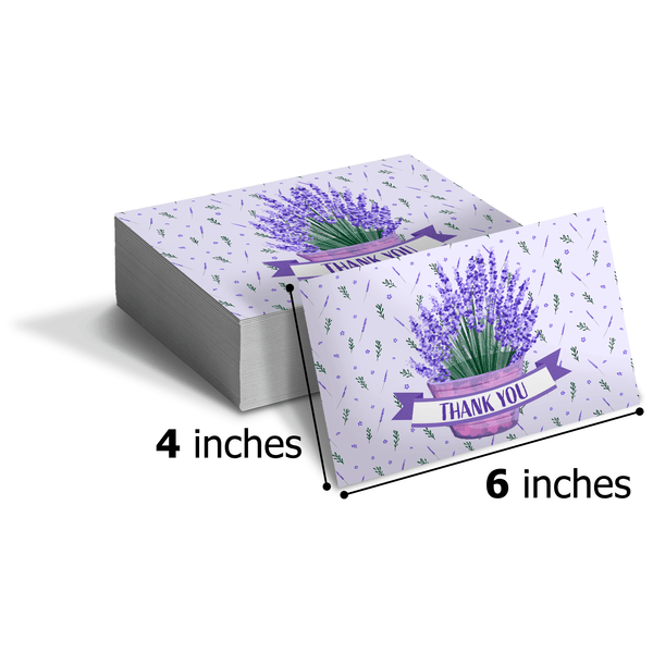 Purple Lavender Designer Thank you Insert Cards Pro Supply Global