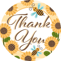 Sunflower and bees Designer thank you card Pro supply Global