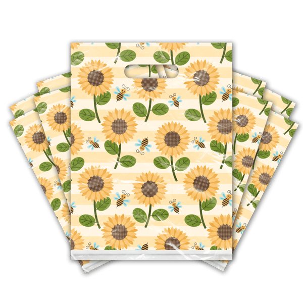 Sunflower and bees Designer Merchandise shopping bags Pro supply Global