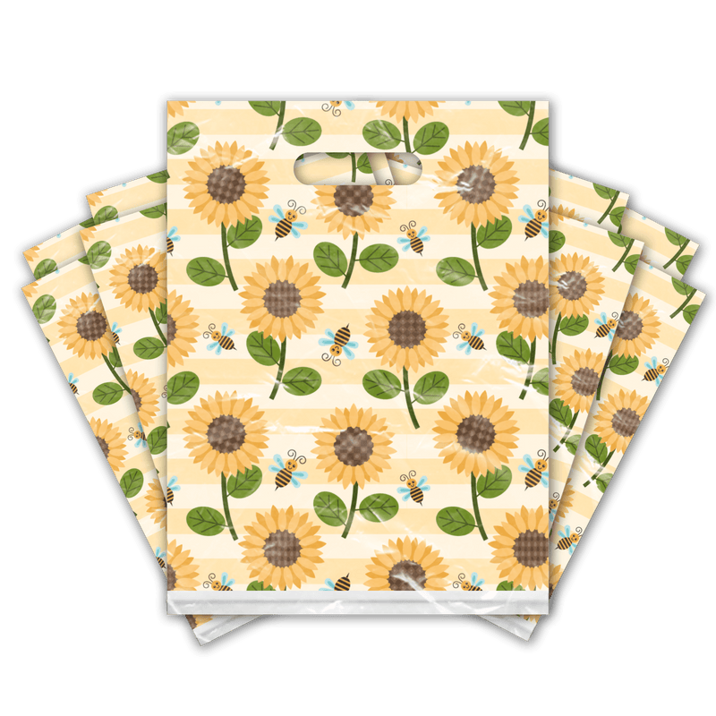 Sunflower and bees Designer Merchandise shopping bags Pro supply Global