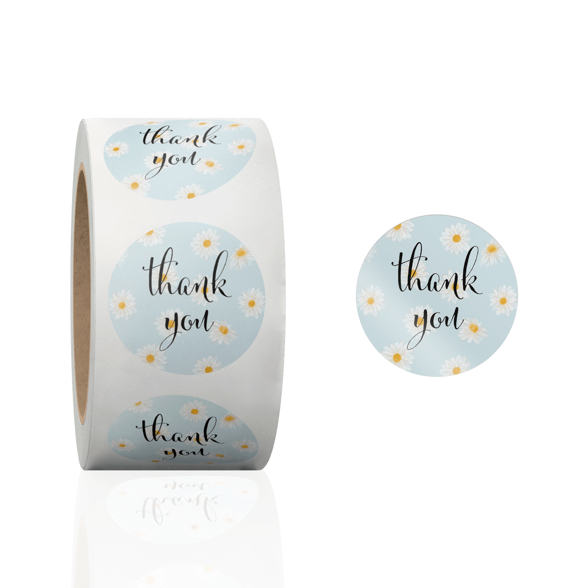 Daisies Thank You Stickers, Packing Sticker Pro Supply Global