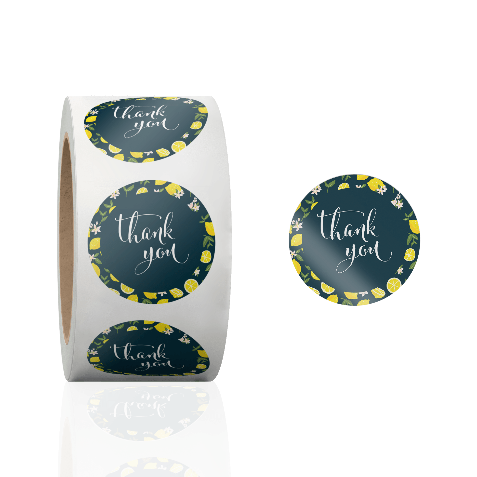 Lemon print Thank You stickers for packaging Pro Supply Global