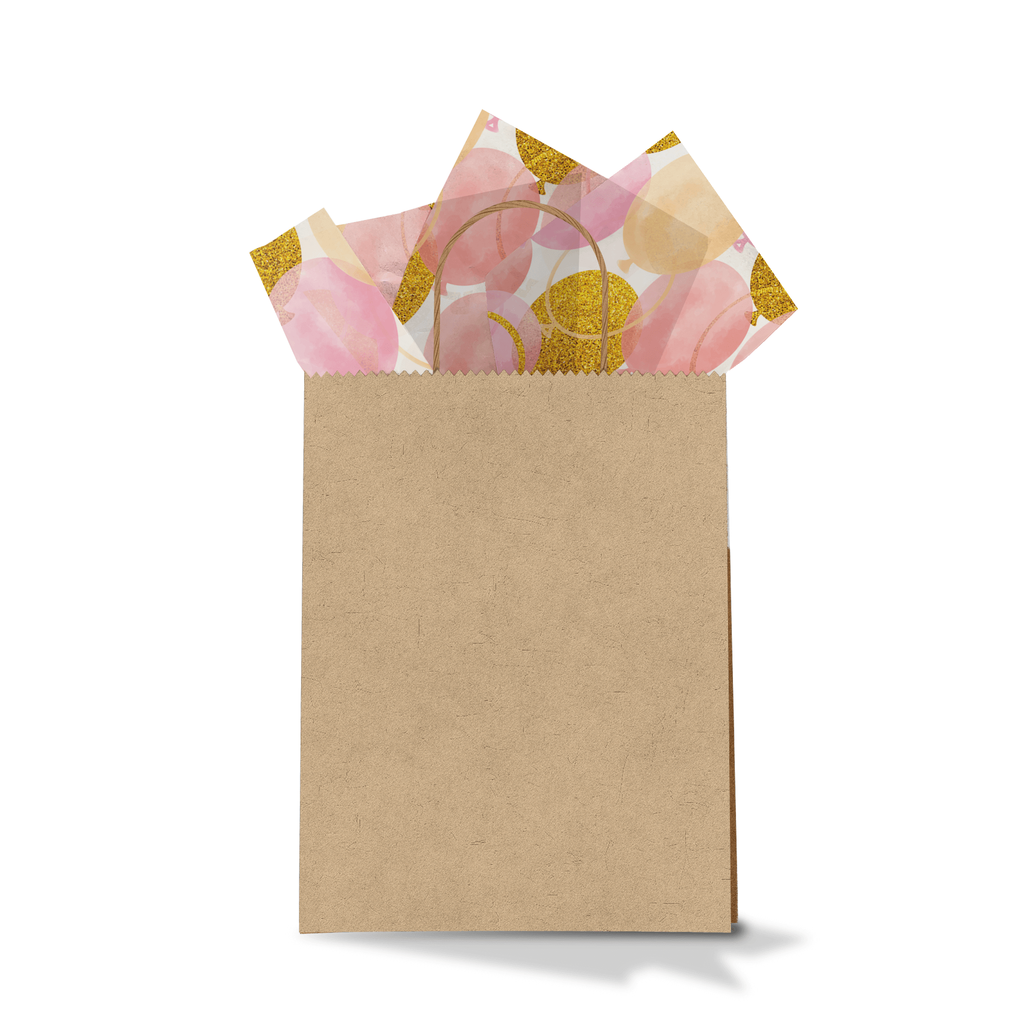 Pink and Gold Balloons Tissue Paper 12 Sheets