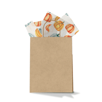Pumpkin Printed Tissue Wrap paper in Kraft Shopping Gift Bags  Pro Supply Global