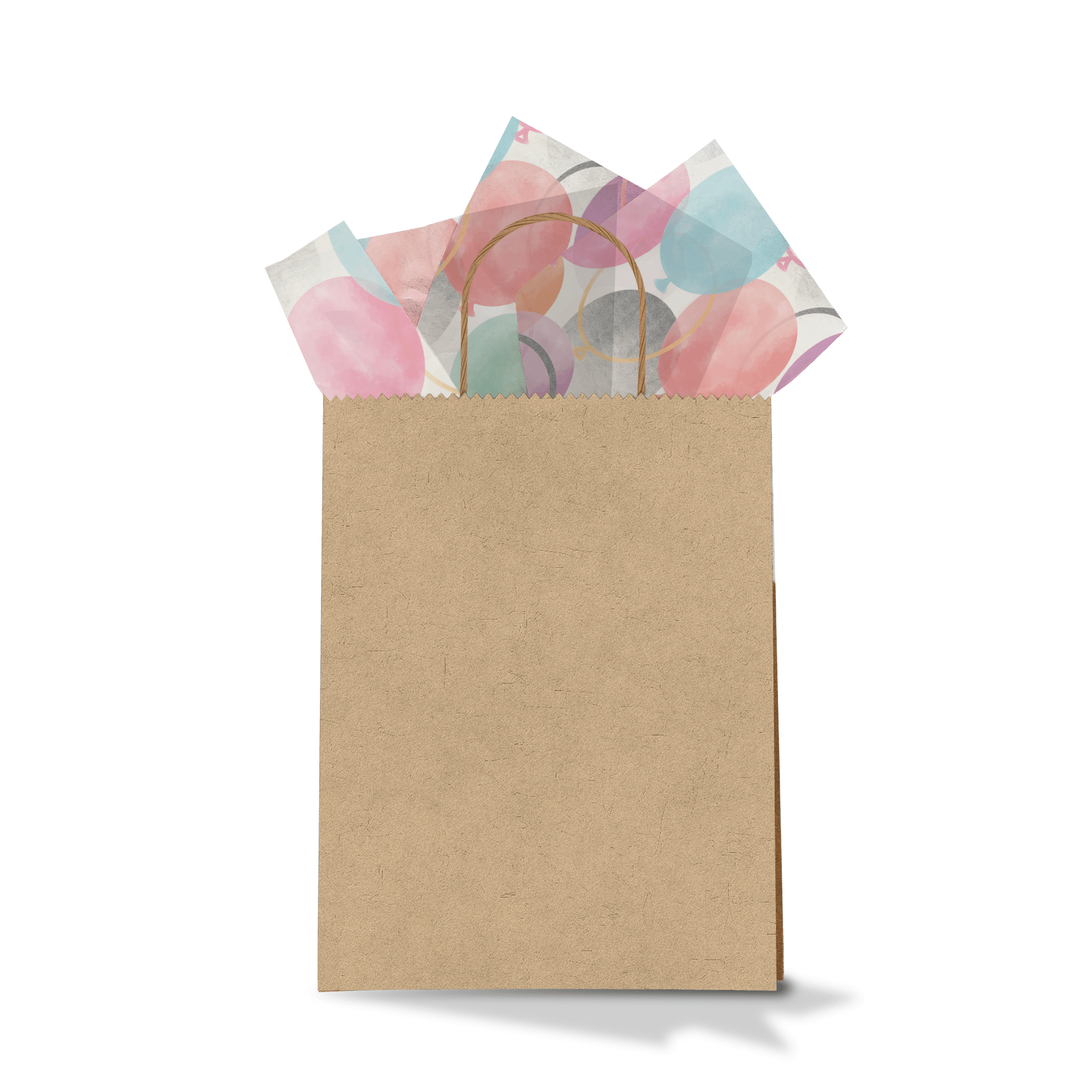Colorful Balloons Printed Tissue Wrap paper in Kraft Shopping Gift Bags  Pro Supply Global