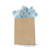 Blue Elephant Printed Tissue Wrap paper in Kraft Shopping Gift Bags  Pro Supply Global