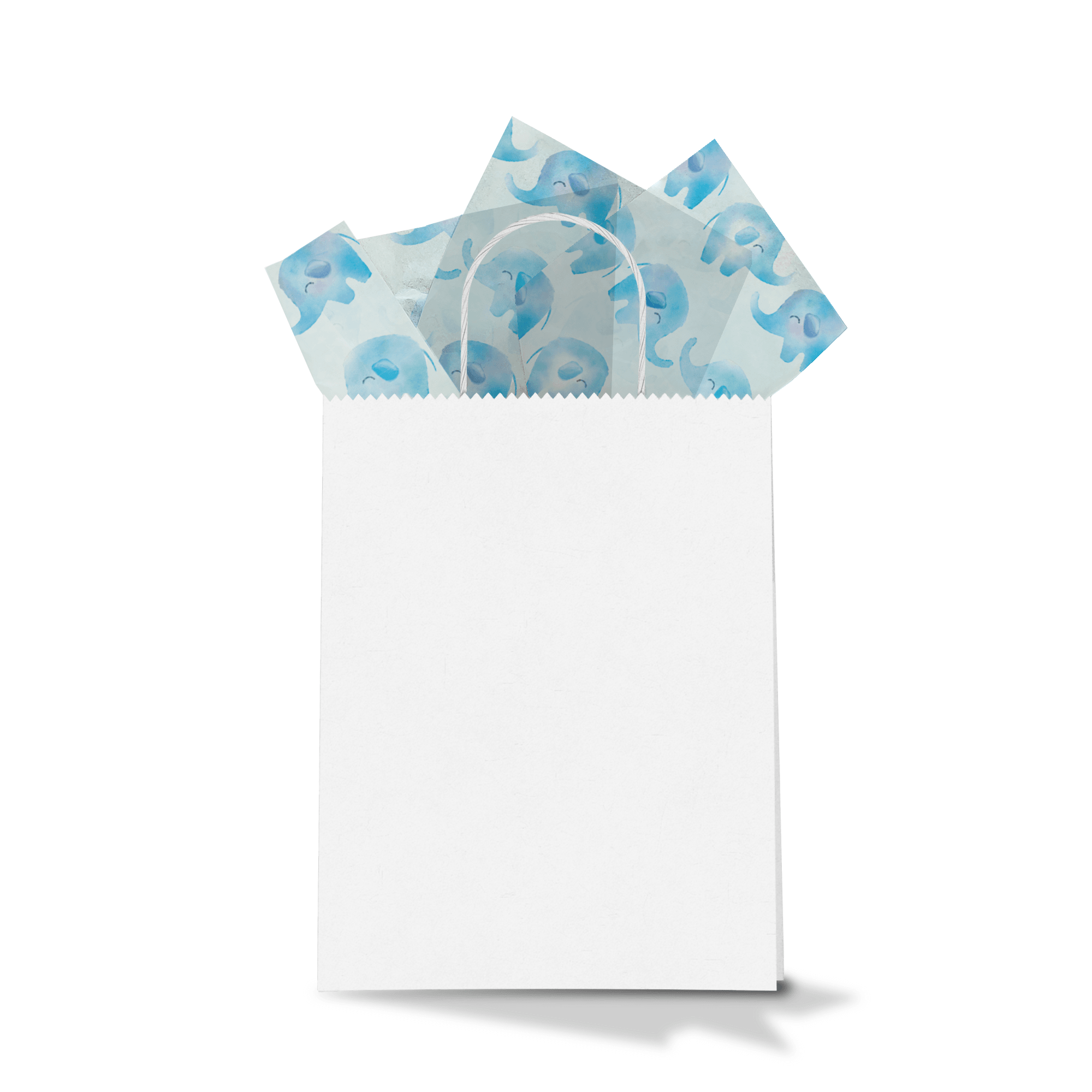 Blue Elephant Printed Tissue Wrap paper in Kraft Shopping Gift Bags  Pro Supply Global