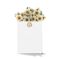 Thank you Sunflower Printed Tissue Wrap paper in Kraft Shopping Gift Bags  Pro Supply Global
