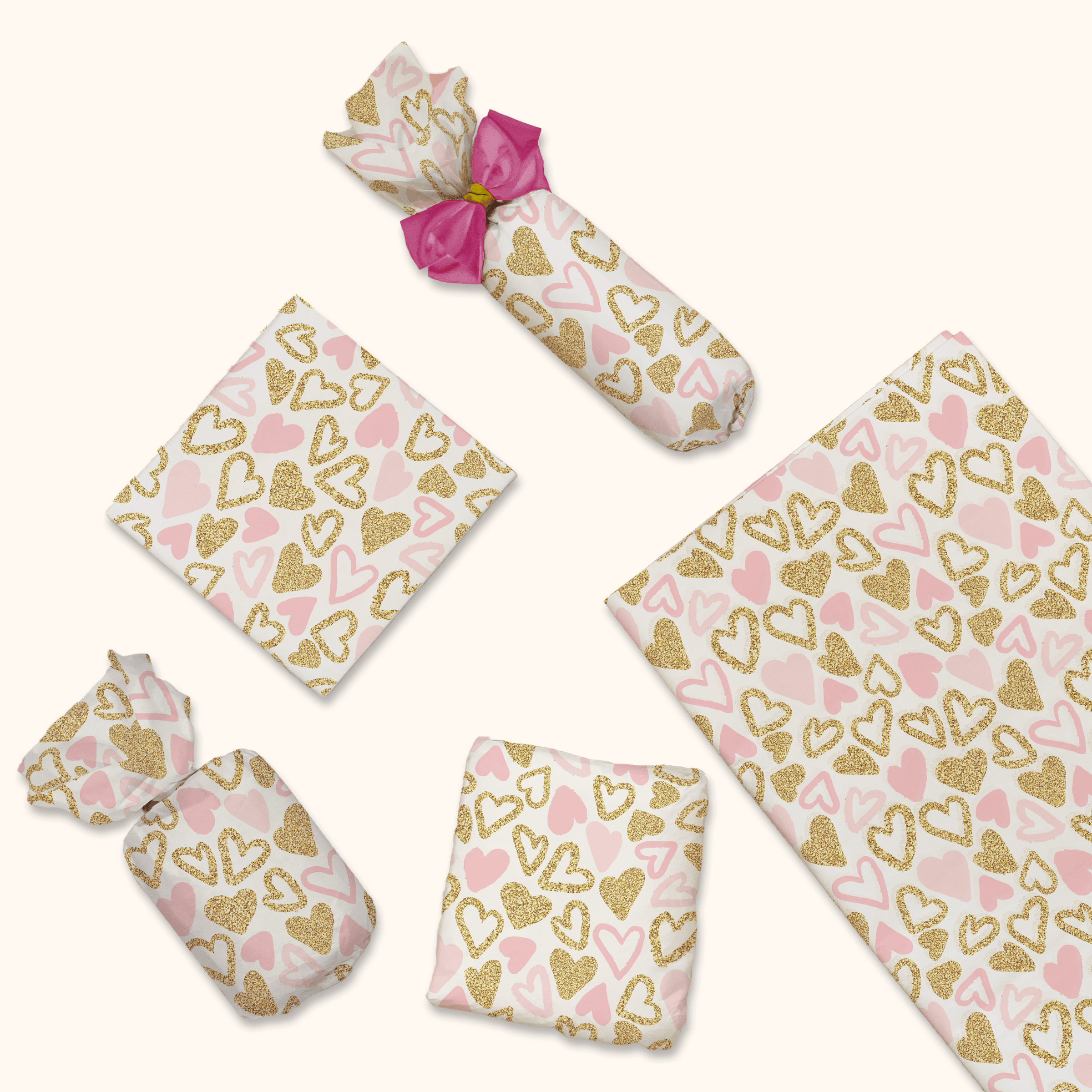 Pink and best sale gold wrapping paper