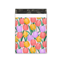 10x13 Trendy Tulips Designer Poly Mailers Shipping Envelopes Premium Printed Bags - Pro Supply Global
