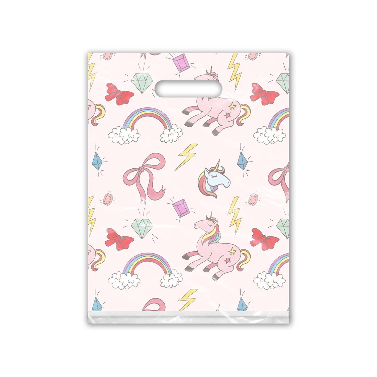  Rainbow Unicorn Designer Retail Boutique Merchandise Bags with Handles Premium Printed Shopping Bags